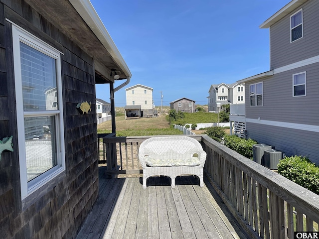 3737 Hallett St Lot # 100, Kitty Hawk, NC 27949 - deck featuring central AC and a residential view