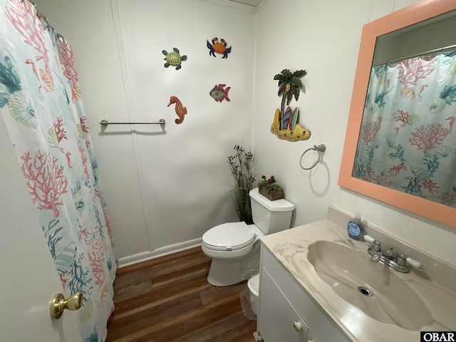 3737 Hallett St Lot # 100, Kitty Hawk, NC 27949 - full bath featuring wood finished floors, toilet, and vanity