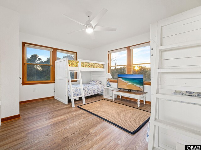 2203 Pike Rd Lot 37, Corolla, NC 27927 - bedroom with wood finished floors, baseboards, and ceiling fan