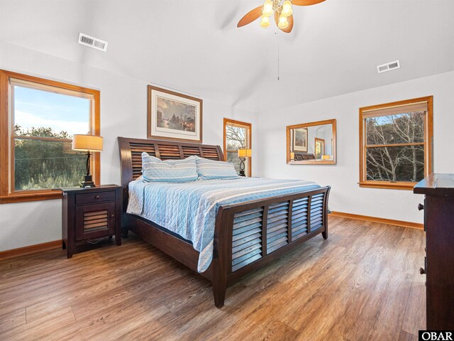 2203 Pike Rd Lot 37, Corolla, NC 27927 - bedroom featuring baseboards, wood finished floors, and ceiling fan