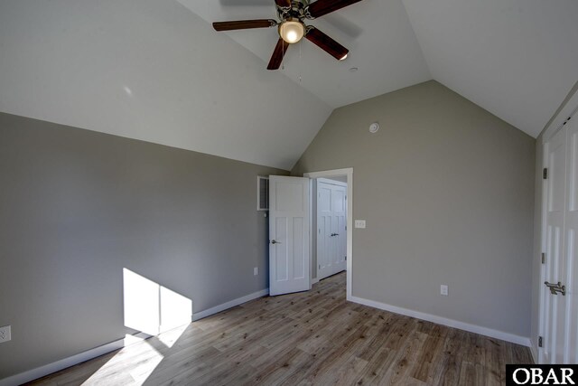 27250 Sand St Lot # 7, Salvo, NC 27972 - hall featuring light wood-style flooring, lofted ceiling, and baseboards