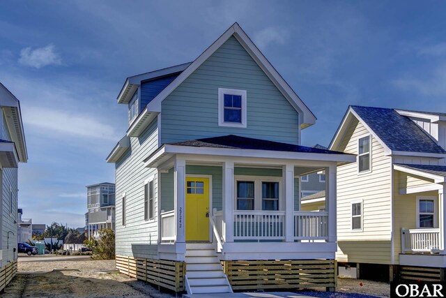 27250 Sand St Lot # 7, Salvo, NC 27972 - view of front facade with a porch