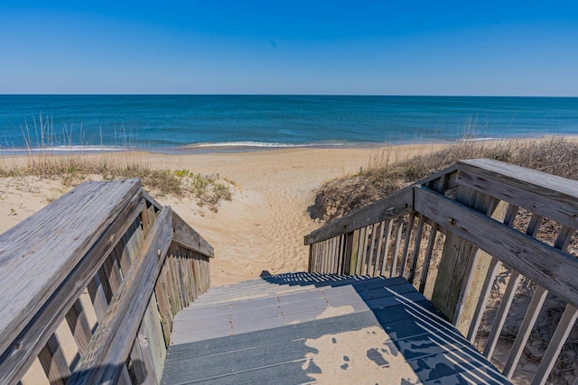 water view with a view of the beach