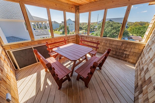 view of sunroom / solarium