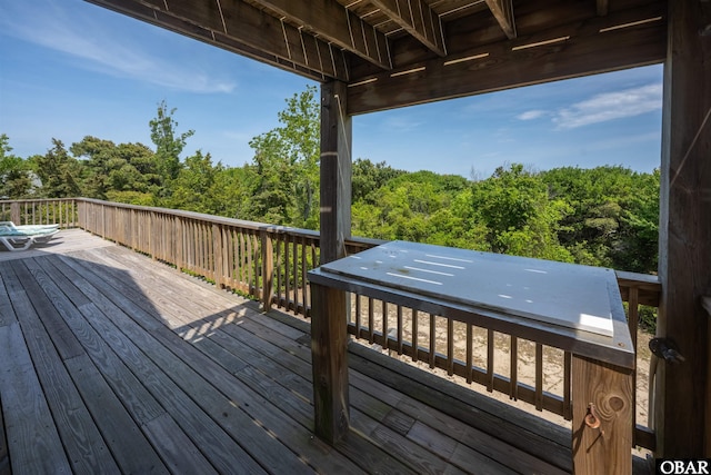2319 Carova Rd Lot # 22, Corolla, NC 27927 - deck with a view of trees