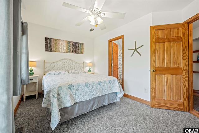 2319 Carova Rd Lot # 22, Corolla, NC 27927 - carpeted bedroom featuring baseboards and a ceiling fan