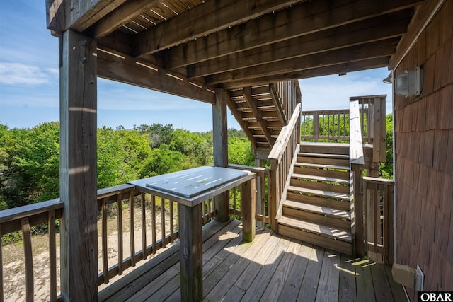 2319 Carova Rd Lot # 22, Corolla, NC 27927 - wooden terrace featuring stairs