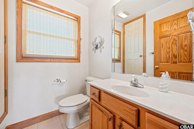 2319 Carova Rd Lot # 22, Corolla, NC 27927 - bathroom with tile patterned flooring, toilet, vanity, and baseboards