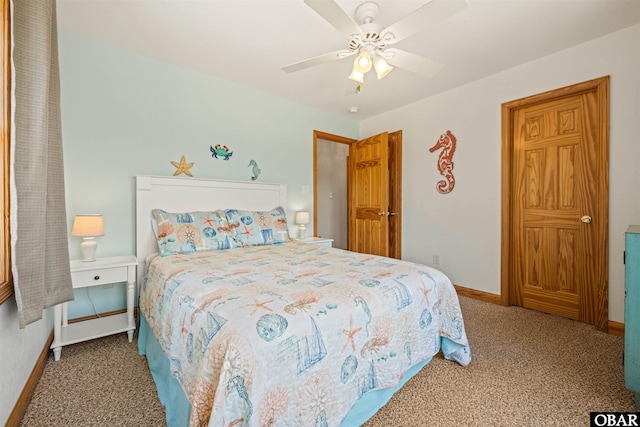 2319 Carova Rd Lot # 22, Corolla, NC 27927 - bedroom featuring carpet flooring, baseboards, and a ceiling fan