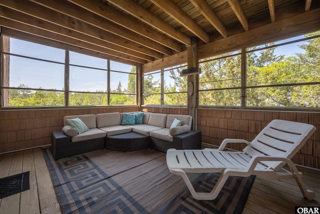 2319 Carova Rd Lot # 22, Corolla, NC 27927 - sunroom / solarium featuring an outdoor living space