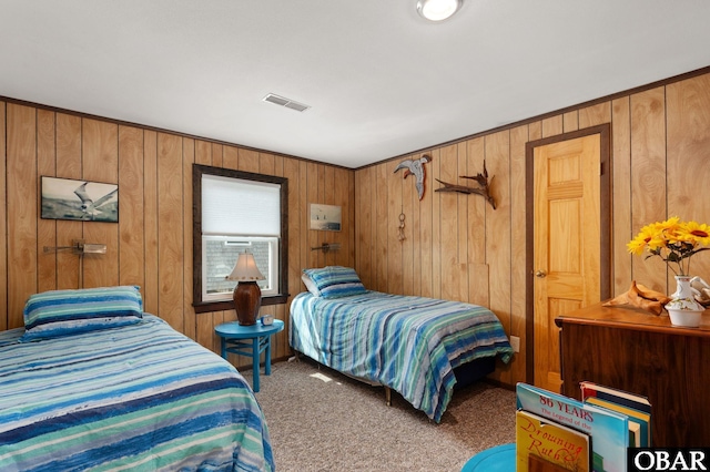 57105 Lighthouse Rd Lot 2, Hatteras, NC 27943 - carpeted bedroom with wooden walls