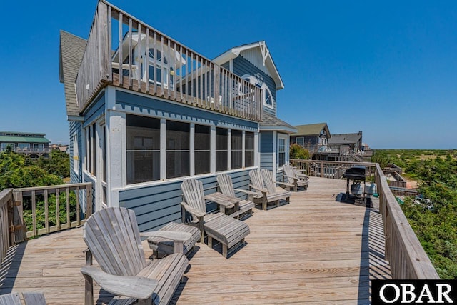 26509 Colony Dr Lot 6, Salvo, NC 27972 - deck featuring a sunroom