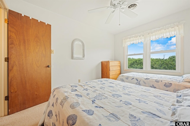 2201 Sandpiper Rd Lot # 13, Corolla, NC 27927 - bedroom with carpet flooring and a ceiling fan