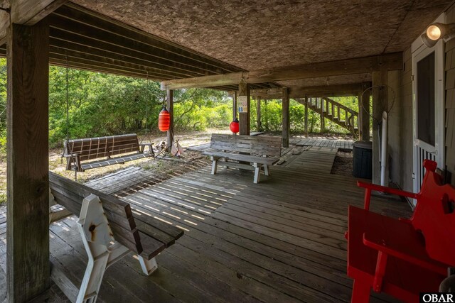 2201 Sandpiper Rd Lot # 13, Corolla, NC 27927 - wooden terrace featuring stairs