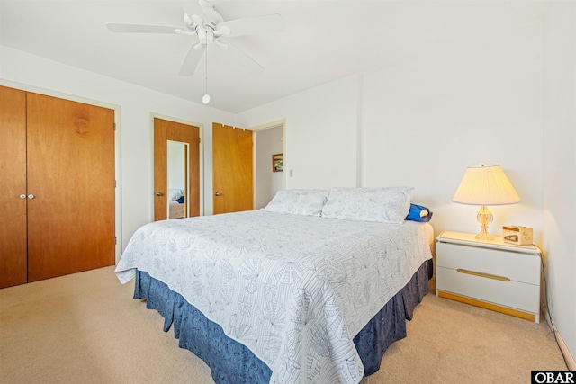 2201 Sandpiper Rd Lot # 13, Corolla, NC 27927 - bedroom featuring light colored carpet and ceiling fan