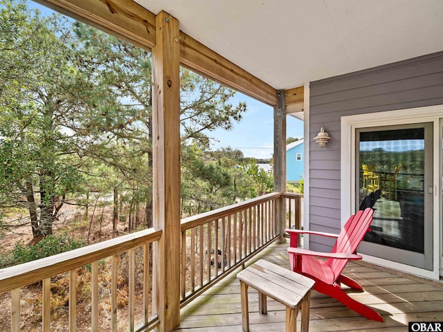 view of wooden deck