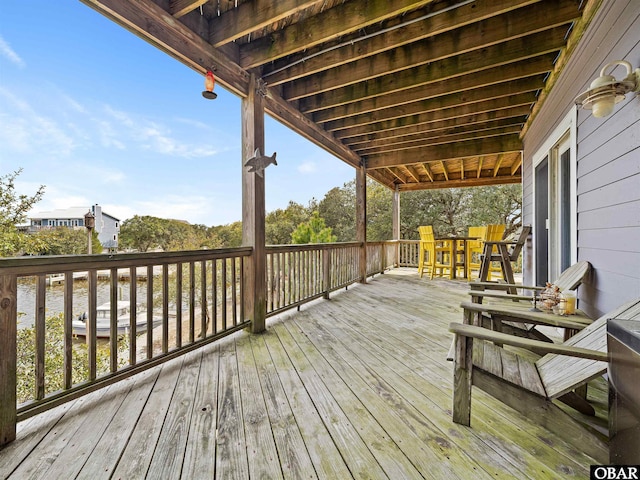 view of wooden deck