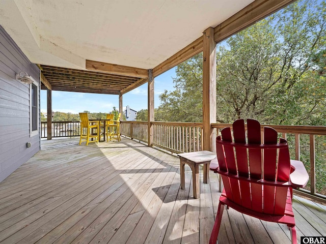 view of wooden terrace