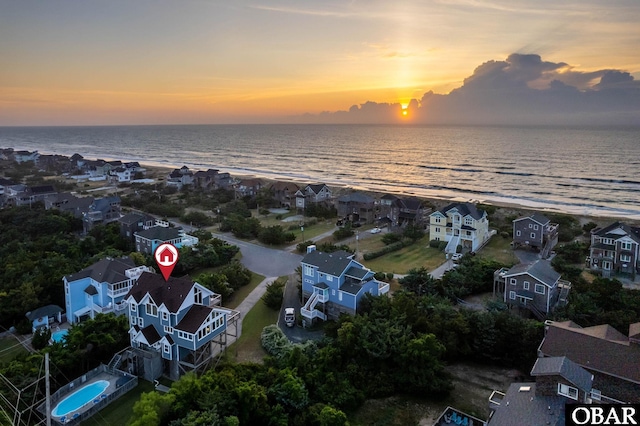 42082 Ocean View Dr Lot 67, Avon, NC 27915 - aerial view at dusk of a water view and a residential view