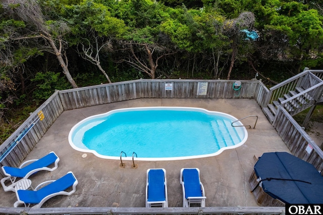42082 Ocean View Dr Lot 67, Avon, NC 27915 - view of pool with a patio and a fenced backyard