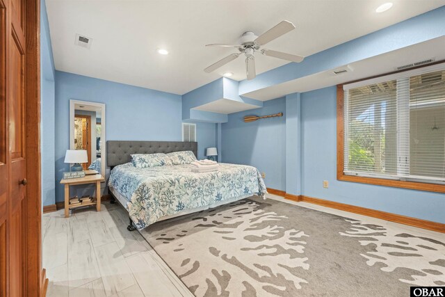 1024 Lighthouse Dr Lot 14, Corolla, NC 27927 - bedroom with recessed lighting and a ceiling fan