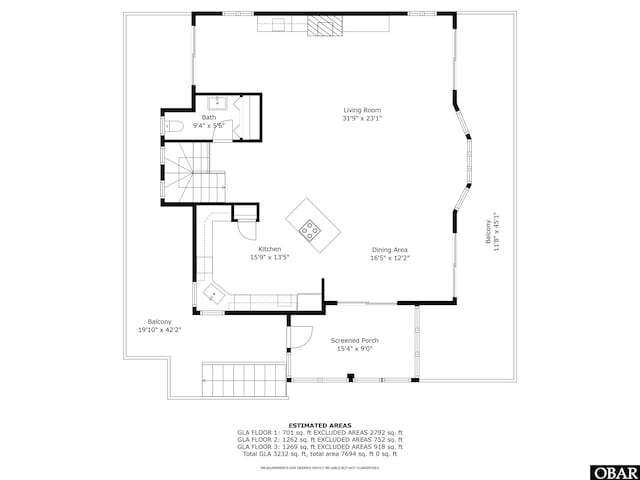 1024 Lighthouse Dr Lot 14, Corolla, NC 27927 - view of floor plan / room layout