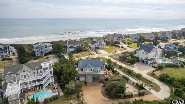 1024 Lighthouse Dr Lot 14, Corolla, NC 27927 - aerial view of residential area with a pool and expansive coastline