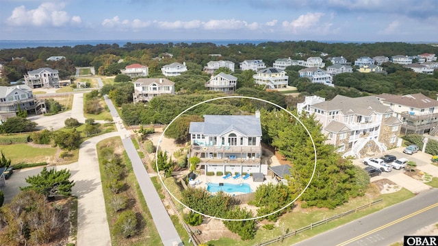 1024 Lighthouse Dr Lot 14, Corolla, NC 27927 - aerial view of residential area with a pool area