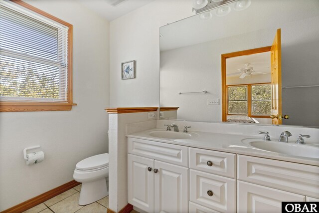 754 Cormorant Trl Lot 79, Corolla, NC 27927 - full bath featuring double vanity, tile patterned floors, and ceiling fan