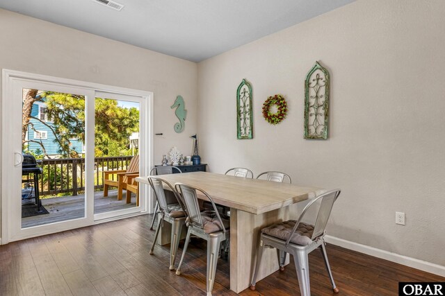 102 Prince Charles Ct Lot 47, Kill Devil Hills, NC 27948 - dining area featuring dark wood-style flooring and baseboards