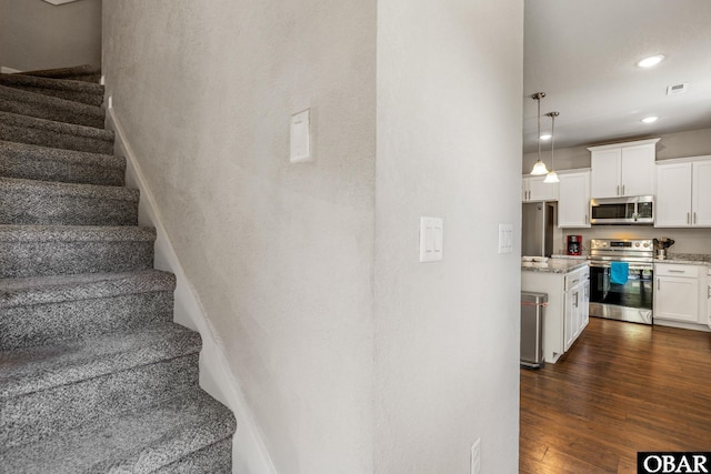 102 Prince Charles Ct Lot 47, Kill Devil Hills, NC 27948 - stairway with wood finished floors and recessed lighting