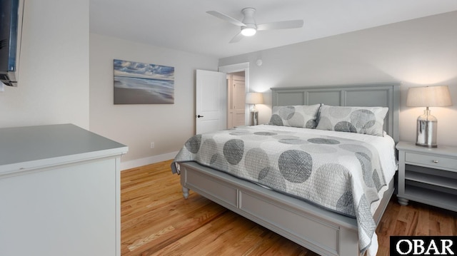 909 Lighthouse Dr Lot # 8, Corolla, NC 27927 - bedroom featuring light wood-style floors and ceiling fan