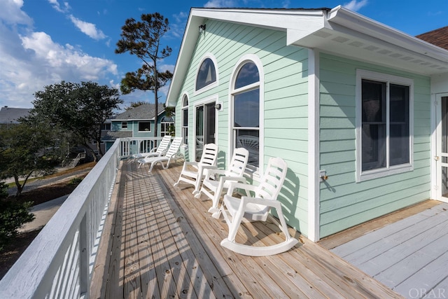 view of wooden deck