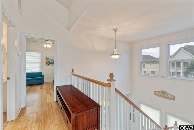 759 Ridge Point Dr Lot 42, Corolla, NC 27927 - corridor featuring an upstairs landing and light wood-style floors