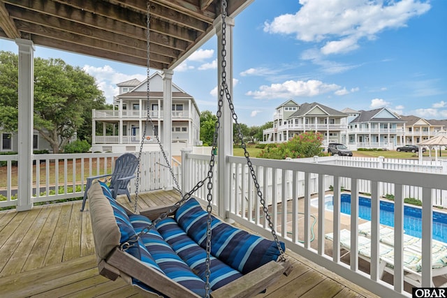 759 Ridge Point Dr Lot 42, Corolla, NC 27927 - wooden deck with a residential view and fence