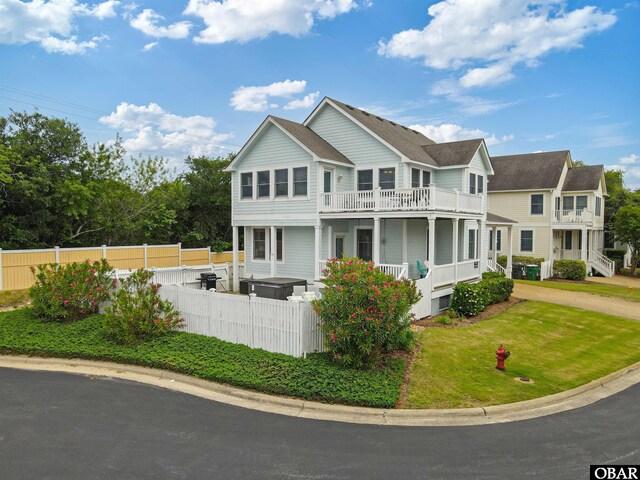 759 Ridge Point Dr Lot 42, Corolla, NC 27927 - view of front of house featuring a balcony and a porch