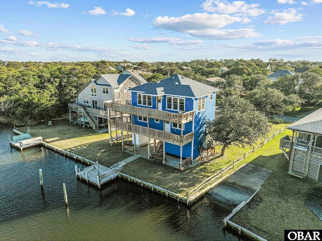 50096 Freebooter Ct Lot 178, Frisco, NC 27936 - bird's eye view featuring a water view