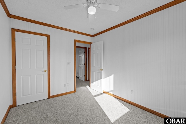 50096 Freebooter Ct Lot 178, Frisco, NC 27936 - unfurnished bedroom with carpet, ornamental molding, ceiling fan, and baseboards