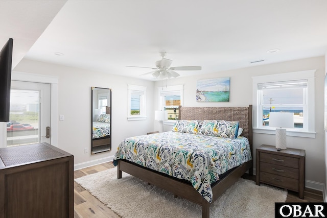 205 E Eckner St Lot # 17, Kitty Hawk, NC 27949 - bedroom featuring wood finished floors, a ceiling fan, baseboards, and recessed lighting
