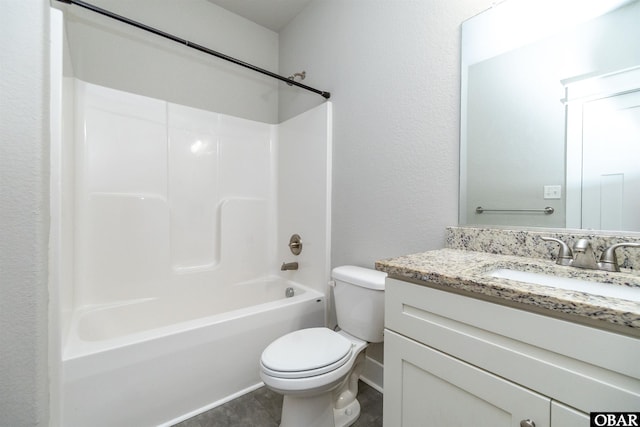 102 Keeter Barn Rd, Camden, NC 27976 - bathroom with shower / bath combination, toilet, and vanity
