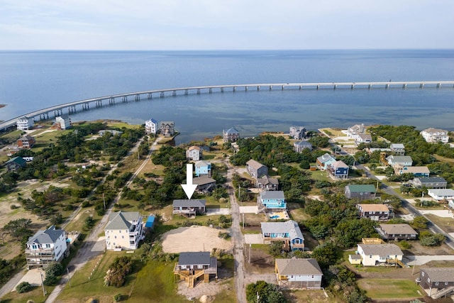 23180 Wimble Shores Dr Lot 8, Rodanthe, NC 27968 - aerial view of property's location featuring a notable bridge, a nearby body of water, and nearby suburban area
