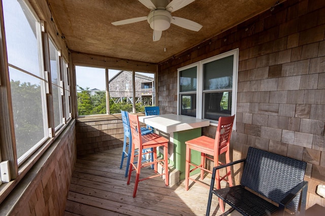 23180 Wimble Shores Dr Lot 8, Rodanthe, NC 27968 - sunroom / solarium with a ceiling fan and plenty of natural light