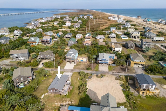 23180 Wimble Shores Dr Lot 8, Rodanthe, NC 27968 - aerial view of property and surrounding area with a large body of water and nearby suburban area