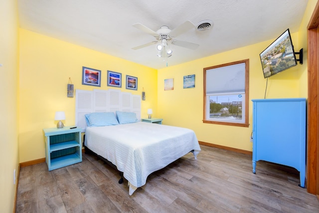 23180 Wimble Shores Dr Lot 8, Rodanthe, NC 27968 - bedroom featuring wood finished floors, baseboards, and ceiling fan