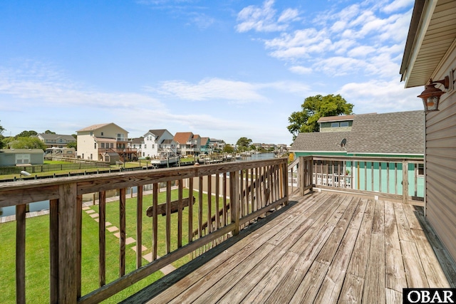 117 Broadbay Dr Lot 119, Kill Devil Hills, NC 27948 - wooden deck featuring a residential view and a water view
