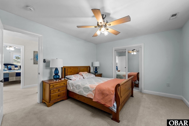 117 Broadbay Dr Lot 119, Kill Devil Hills, NC 27948 - bedroom featuring light colored carpet and ceiling fan