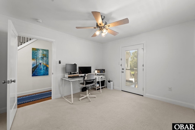 117 Broadbay Dr Lot 119, Kill Devil Hills, NC 27948 - office space with carpet flooring and ceiling fan