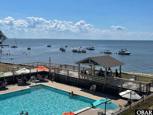 117 Broadbay Dr Lot 119, Kill Devil Hills, NC 27948 - community pool featuring a water view and a patio area
