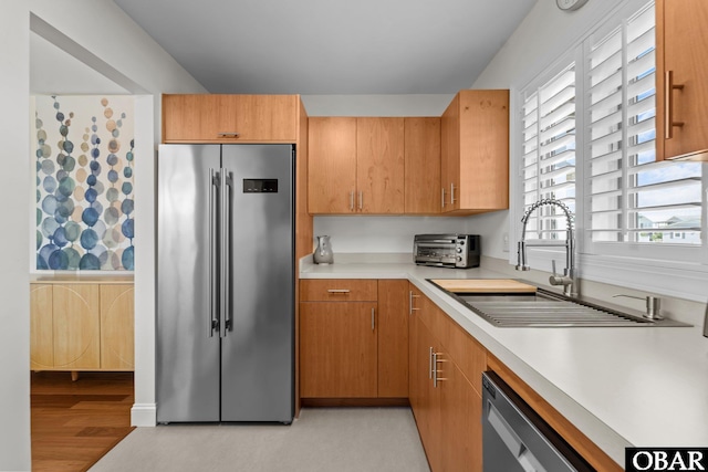 117 Broadbay Dr Lot 119, Kill Devil Hills, NC 27948 - kitchen with stainless steel appliances, light countertops, and light wood-type flooring