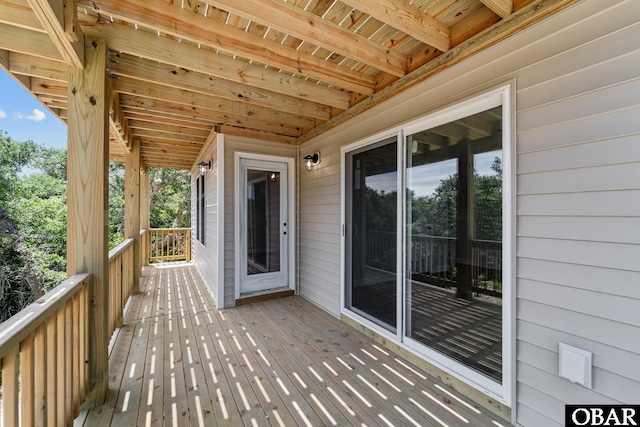 view of wooden terrace